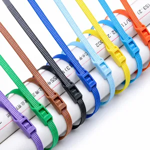 Colored Ties Fastened Around a Pipe