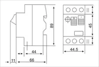 GV2-ME16 Motor Protection Circuit Breaker Dimensions
