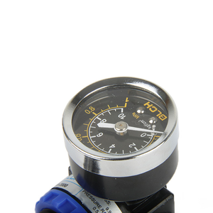 AR regulator pressure gauge detail