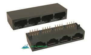 PJ517A Unshielded Four Port PCB Jack