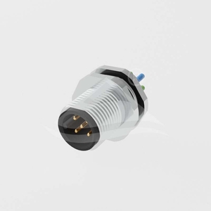 M12 Front Male Wire Lead Receptacle