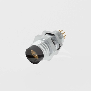 M8 Front Male Straight PCB Receptacle