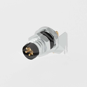 M8 Shielded Male Right Angle PCB Receptacle